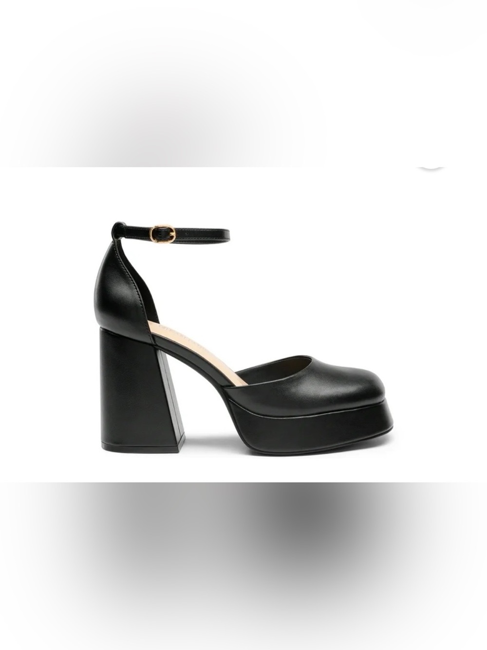 Black Platform Ankle-Strap Pumps - 6.5